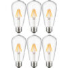 Sunlite® LED ST19 Edison Light Bulb E26 Base 4.5W 400 Lumens 2700K Warm White Pack of 6