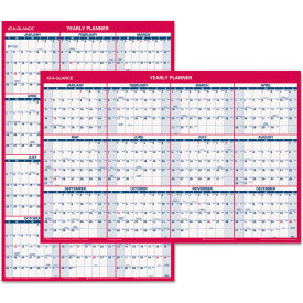 AT-A-GLANCE® Vertical/Horizontal Wall Calendar 24 x 36 White/Blue/Red Sheets 2025