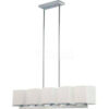 Nuvo 60/4091 Bento-5 Light Island Pendant Satin White Polished Chrome-5.625""W X 42""H
