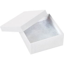 Global Industrial Jewelry Boxes 3-1/2""L x 3-1/2""W x 1-1/2""H White 100/Pack