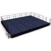 NPS® 16' x 20' Stage Package 16"" Height Blue Carpet Black Shirred Pleat Skirting