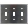 Sunlite® Toggle Switch Plate 3-Gang Silver Pack of 12