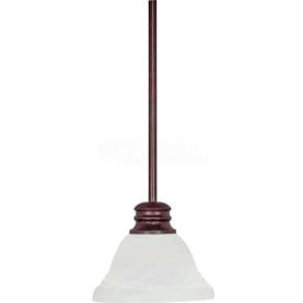 Nuvo 60/366 Empire-1 Light Mini Pendant Alabaster Swirl Old Bronze 7""W X 51""H