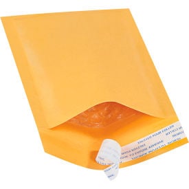 Global Industrial™ Self Seal Bubble Mailers #000 4""W x 8""L Kraft 500/Pack