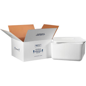 Global Industrial Foam Insulated Shipping Kit 17""L x 17""W x 9""H White