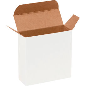 Global Industrial Reverse Tuck Folding Cartons 3-1/2""L x 1-1/4""W x 3-1/2""H White 1000/Pack