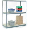 Global Industrial 3 Shelf Heavy Duty Boltless Shelving Starter 96""Wx24""Dx60""H Wood Deck USA