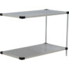 Nexel® 2 Shelf Stainless Steel Solid Shelving Unit Add On 48""W x 18""D x 34""H