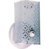 Satco 76-273 1 Light - 7"" - Vanity - w/Diamond ""U"" Channel Glass  White