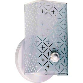 Satco 76-273 1 Light - 7"" - Vanity - w/Diamond ""U"" Channel Glass  White