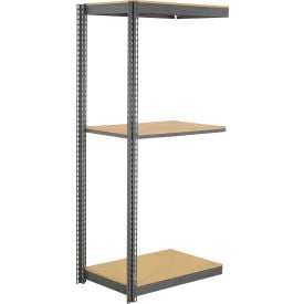 Global Industrial 3 Shelf Standard Duty Boltless Shelving Add On 36""W x 12""D x 60""H Wood Deck