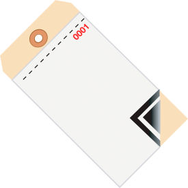 Global Industrial 3-Part Carbon Style Inventory Tag 0000-0499 #8 6-1/4""L x 3-1/8""W 500/Pack