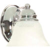 Nuvo 60/336 Empire-1 Light Vanity & Wall Alabaster Polished Chrome 6.25""W X 6.5""H
