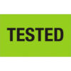 Tape Logic® Labels with ""Tested"" Print 5""L x 3""W Fluorescent Green Roll of 500