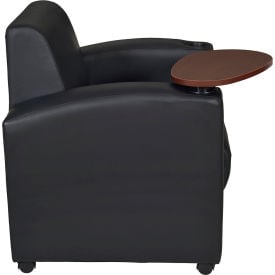 Regency Nova Tablet Arm Chair without Storage Vinyl Seat Black/Java