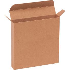 Global Industrial Reverse Tuck Folding Cartons 5-1/4""L x 1""W x 5-1/4""H Kraft 250/Pack