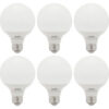 Sunlite® LED G25 Globe Light Bulb E26 Base 6W 520 Lumens 4000K Cool White Pack of 6