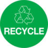 Tape Logic® 3"" Dia. Round Paper Labels with ""Recycle"" Print Green Roll of 500