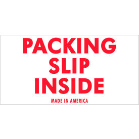 Tape Logic® Labels with ""Packing Slip Inside"" Print 4""L x 2""W Red/White Roll of 500
