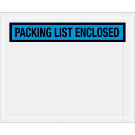 Tape Logic Panel Face Envelopes ""Packing List Enclosed"" Print 4-1/2""L x 5-1/2""W Blue 1000/Pack