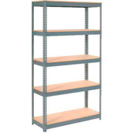 Global Industrial 5 Shelf Heavy Duty Boltless Shelving Starter 48""Wx12""Dx96""H Wood Deck USA