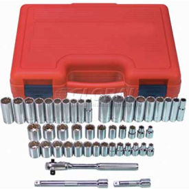 Chrome Socket Set 3/8"" Drive 12 Point 47 Piece