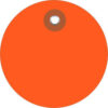 Global Industrial Plastic Circle Tag 3"" Dia. Orange 100/Pack
