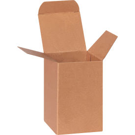 Global Industrial Reverse Tuck Folding Cartons 2-1/2""L x 2-1/2""W x 4""H Kraft 500/Pack
