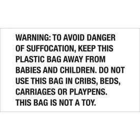 Tape Logic® Regulated Labels ''Warning To Avoid Danger...'' 3""L x 5""W Roll of 500