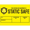 Tape Logic® Labels with ""Static Safe"" Print 2-1/2""L x 1-3/4""W Black/Yellow Roll of 500