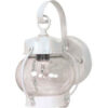 Nuvo 60/630 1 Light-Wall Lantern-Onion Lantern W/Clear Seed Glass White 6""W X 10.625""H