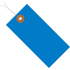 Global Industrial Tyvek® Shipping Tag Pre-Wired 4-1/4""L x 2-1/8""W Blue 100/Pack