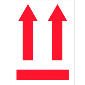 Tape Logic® Arrow Labels 4""L x 3""W Red/White Roll of 500