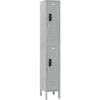Global Industrial™ 2-Tier 2 Door Digital Locker 12""Wx18""Dx78""H Gray Unassembled