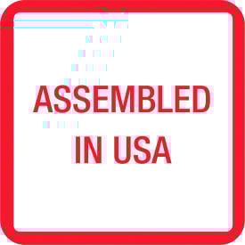 Tape Logic® Labels with ""Assembled in U.S.A."" Print 1""L x 1""W Red/White/Blue Roll of 500