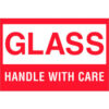 Tape Logic® Labels with ""Glass-Handle With Care"" Print 3""L x 2""W Red/White Roll of 500