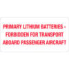 Tape Logic® Air Specialty Labels ''Primary Lithium Batteries'' 2""L x 4""W Roll of 500