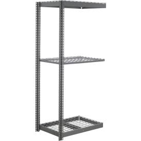Global Industrial 3 Shelf Standard Duty Boltless Shelving Add On 36""W x 24""D x 84""H Wire Deck