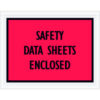 Tape Logic Full Face Envelopes ""Safety Data Sheets Enclosed"" Print 7""L x 5-1/2""W Red 1000/Pack