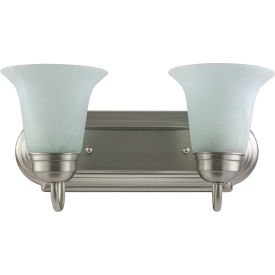 Sunlite® Traditional Bell Shaped Vanity Light Fixture 60W 14""L Brushed Nickel