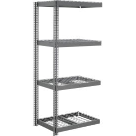Global Industrial 4 Shelf Extra Heavy Duty Boltless Shelving Add On 36""W x 12""D x 96""H Wire Deck
