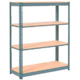 Global Industrial 4 Shelf Heavy Duty Boltless Shelving Starter 48""Wx12""Dx72""H Wood Deck USA