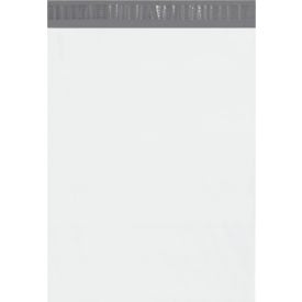 Global Industrial™ Poly Mailers with Tear Strip 14-1/2""W x 19""L 2.5 Mil White 500/Pack