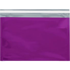 Global Industrial™ Peel & Seal Metallic Glamour Mailers 9-1/2""W x 12-3/4""L Purple 250/Pack