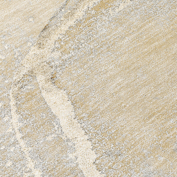 3' X 5' Beige Abstract Washable Indoor Outdoor Area Rug
