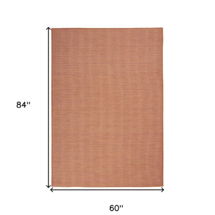 5' X 7' Terracotta Indoor Outdoor Area Rug