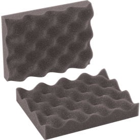 Global Industrial™ Convoluted Foam Sets 6""W x 8""L x 2"" Thick Charcoal 48/Pack