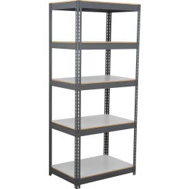 Global Industrial 5 Shelf Extra Heavy Duty Boltless Shelving Starter 48""Wx24""Dx120""HLaminate Deck