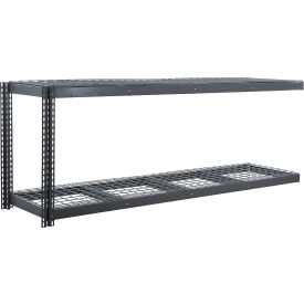 Global Industrial 2 Shelf Extra Heavy Duty Boltless Shelving Add On 96""W x 18""D x 36""H Wire Deck