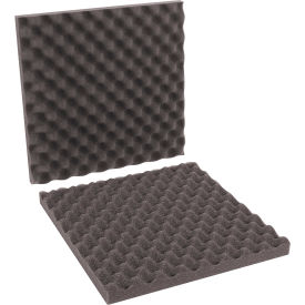 Global Industrial™ Convoluted Foam Sets 16""W x 16""L x 2"" Thick Charcoal 12/Pack